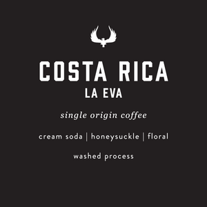 Costa Rica La Eva single origin coffee by Press Coffee. Featuring notes of cream soda, honeysuckle, and floral. A washed process coffee.