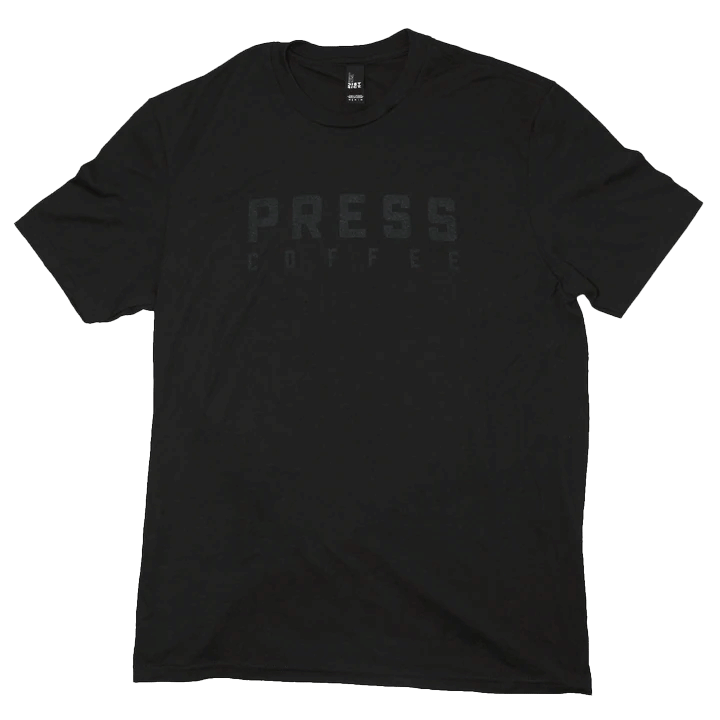 Logo Tee – Coffee Black Black on Press Roasters