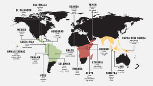 The Coffee Belt Map by Press Coffee Roasters