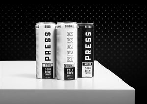 Cold Brew Coffee Cans by Press Coffee Roasters | Bold, Original, & Nitro Cold Brew