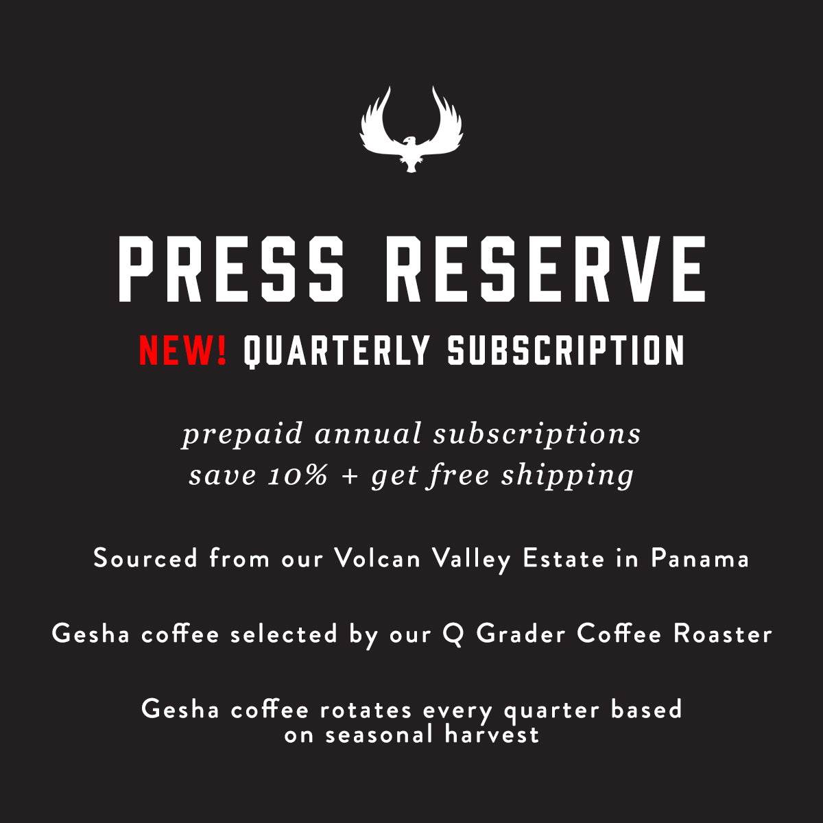 PRESS RESERVE - Quarterly Subscription Now Available!