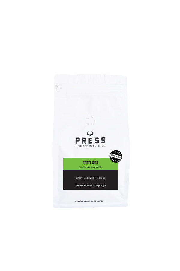 Costa Rica Cordillera DeFuego | Lot #27 | Limited Release | Press Coffee Roasters