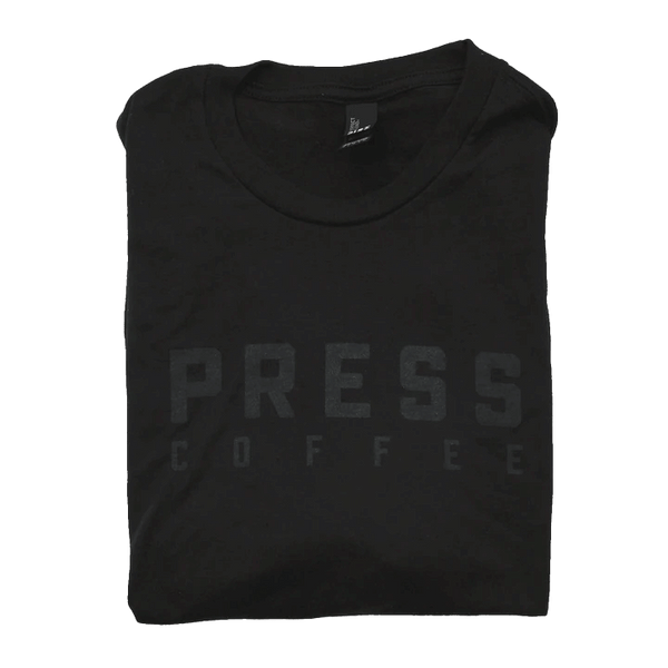 Black on Black Logo Tee – Press Coffee Roasters