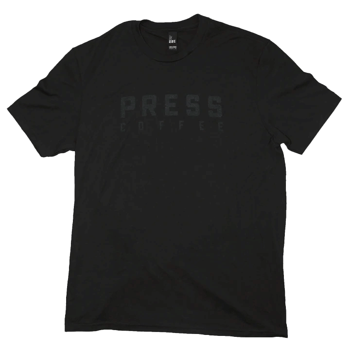 Black on Black Logo Tee – Press Coffee Roasters