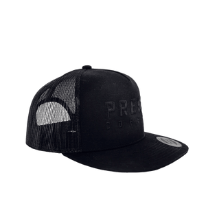 Black on Black Logo Classic Trucker Hat | Press Coffee Roasters