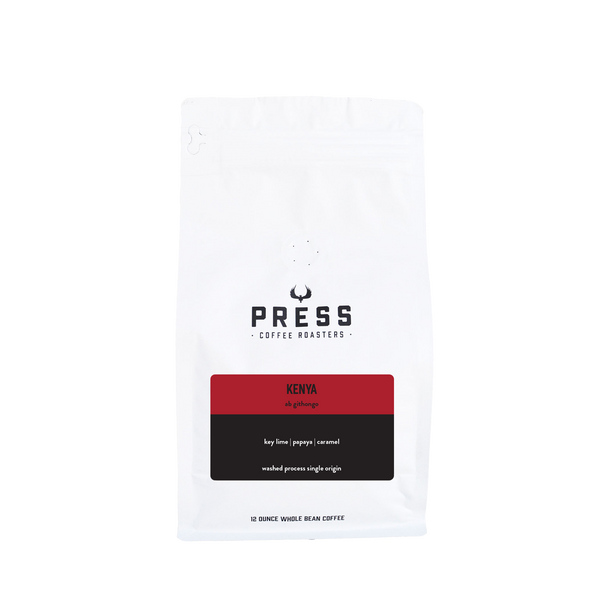 Kenya AB Githongo Coffee by Press Coffee Roasters Front View